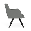 Willow Lounge Lobby Reception Waiting Guest Chair / Black Steel / Light Gray