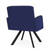 Willow Lounge Lobby Reception Waiting Guest Chair / Black Steel / Blue