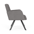 Willow Lounge Lobby Reception Waiting Guest Chair / Charcoal Steel / Light Gray