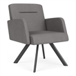 Willow Lounge Lobby Reception Waiting Guest Chair / Charcoal Steel / Light Gray