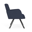 Willow Lounge Lobby Reception Waiting Guest Chair / Charcoal Steel / Blue