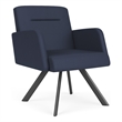 Willow Lounge Lobby Reception Waiting Guest Chair / Charcoal Steel / Blue