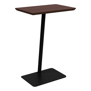 Willow Lounge Lobby Reception Waiting Personal Table / Black Steel / Walnut