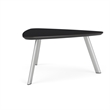 Willow Lounge Reception Conversational Table HPL Top / Silver Steel / Black