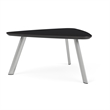 Willow Lounge Reception Conversational Table HPL Top / Silver Steel / Black