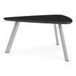 Willow Lounge Reception Conversational Table HPL Top / Silver Steel / Black