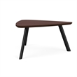 Willow Lounge Reception Conversational Table HPL Top / Black Steel / Walnut