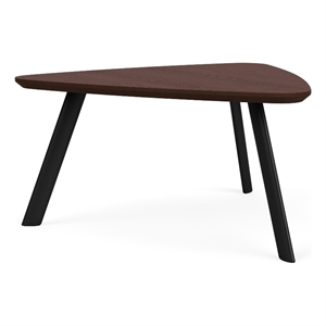 Willow Lounge Reception Conversational Table HPL Top / Black Steel / Walnut