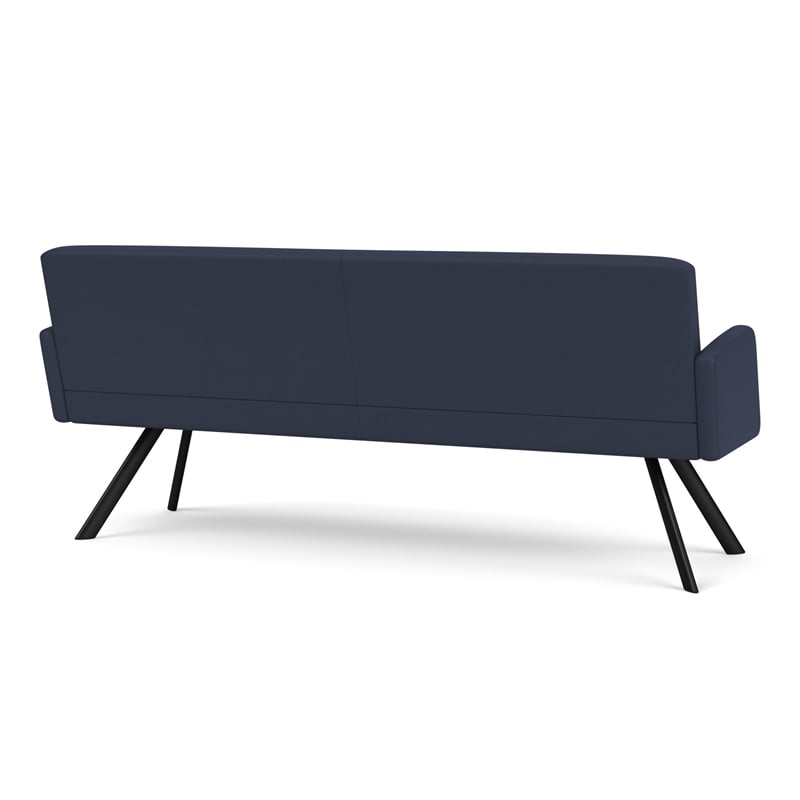 Willow Lounge Lobby Reception Waiting Room Healthcare Sofa / Black Steel / Blue