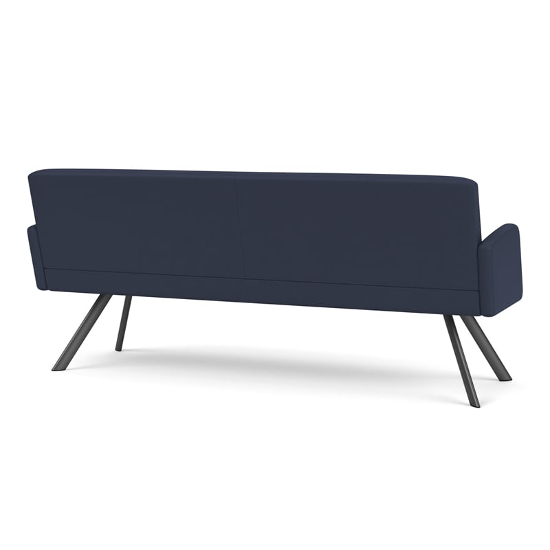 Willow Lounge Lobby Reception Waiting Room Sofa / Charcoal Steel / Blue