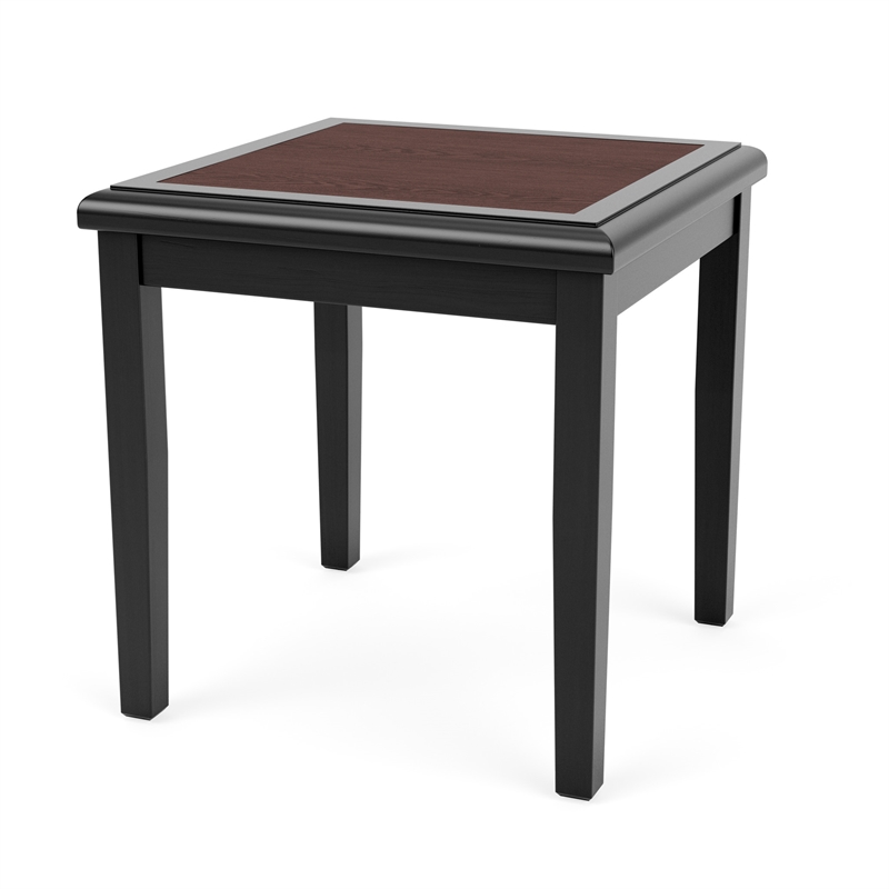 Belmont Lounge Reception Waiting Room HPL Top End Table / Black Wood / Walnut
