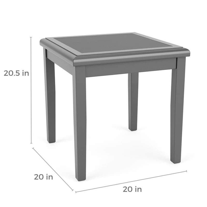 Belmont Lounge Reception Waiting Room HPL Top End Table / Black Wood / Walnut