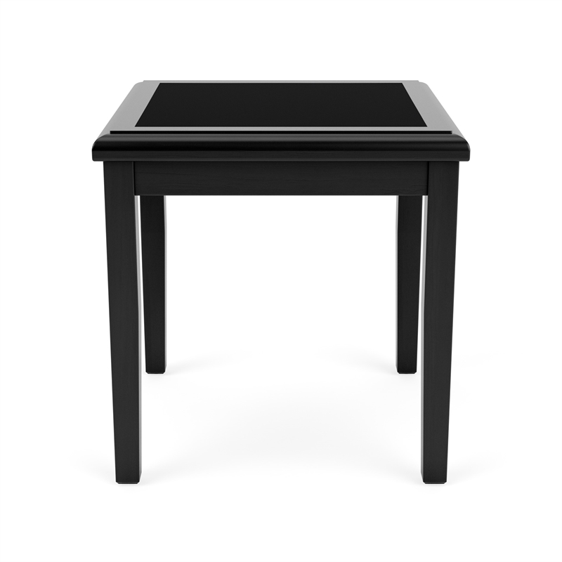 Belmont Lounge Reception Waiting Room HPL Top End Table / Black Wood / Black