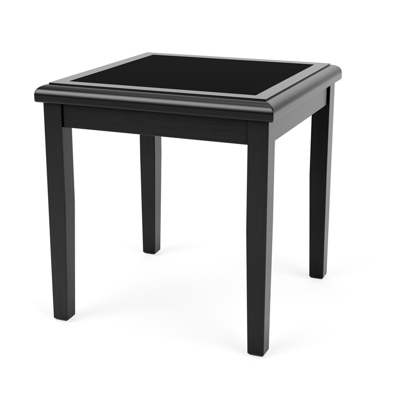 Belmont Lounge Reception Waiting Room HPL Top End Table / Black Wood / Black