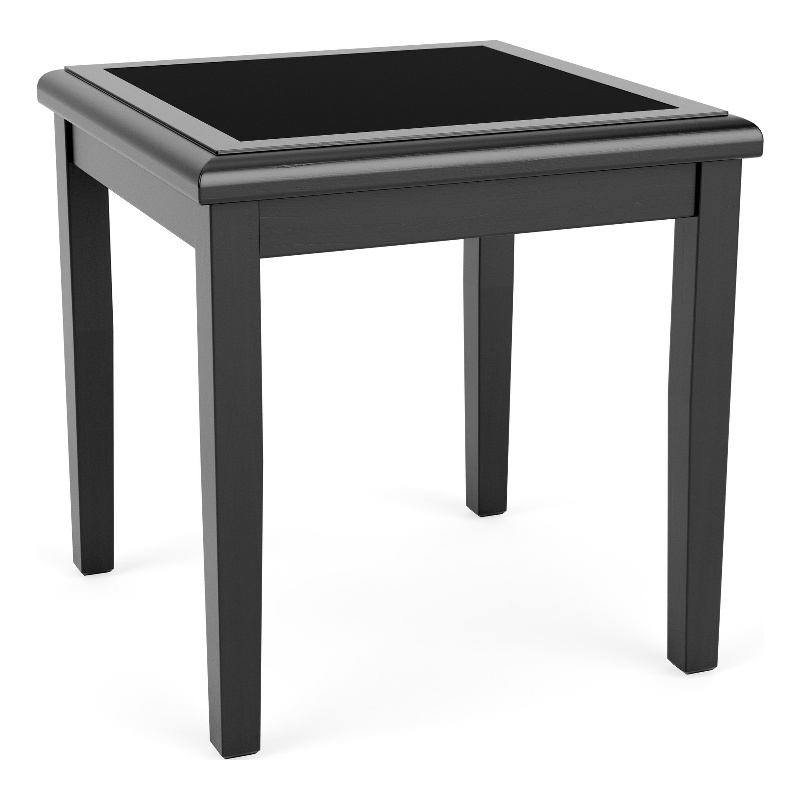 Belmont Lounge Reception Waiting Room HPL Top End Table / Black Wood / Black