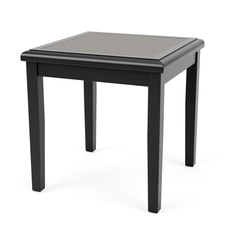 Belmont Lounge Reception Waiting Room HPL Top End Table / Black Wood / Gray