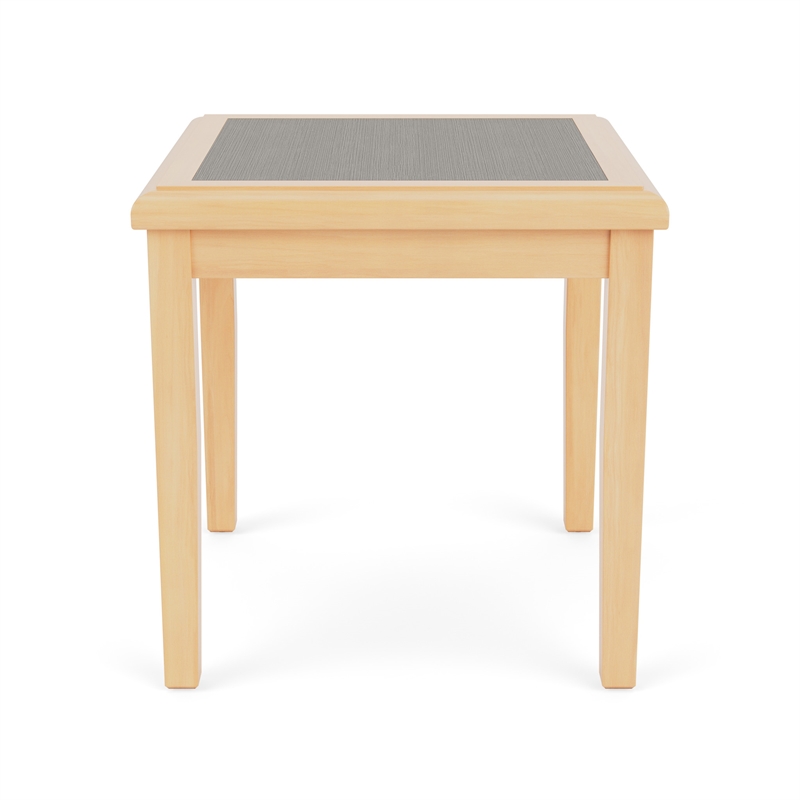 Belmont Lounge Reception Waiting Room HPL Top End Table / Natural Wood / Gray