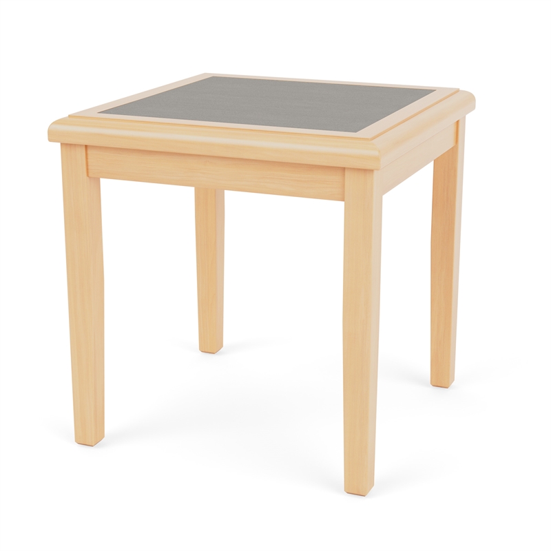 Belmont Lounge Reception Waiting Room HPL Top End Table / Natural Wood / Gray