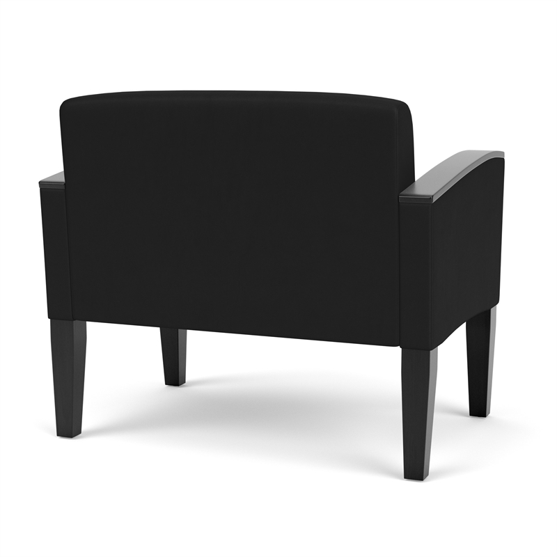 Belmont Lounge Reception Waiting Bariatric Chair / Black Steel Legs / Black
