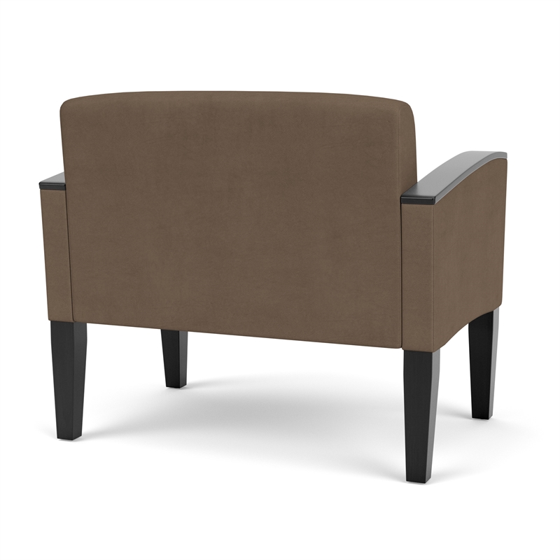 Belmont Lounge Reception Waiting Bariatric Chair / Black Steel Legs / Brown