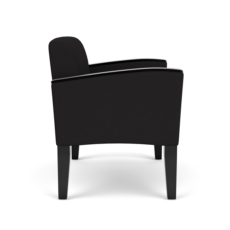 Belmont Lounge Reception Waiting Bariatric Chair / Black Steel Legs / Black