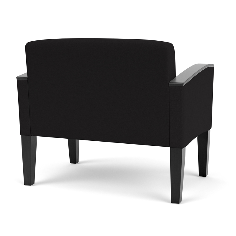Belmont Lounge Reception Waiting Bariatric Chair / Black Steel Legs / Black