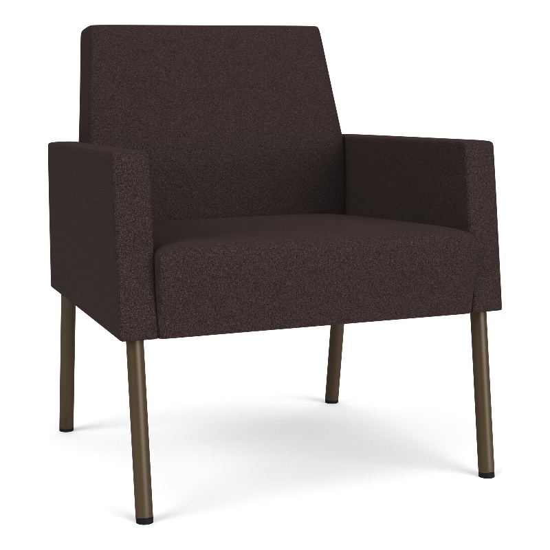 Lesro Mystic Lounge Reception Guest Chair in Brown