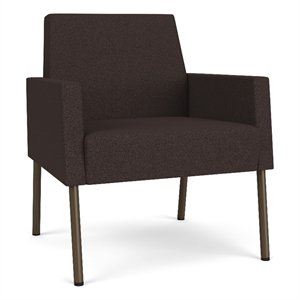 Lesro Mystic Lounge Reception Guest Chair in Brown