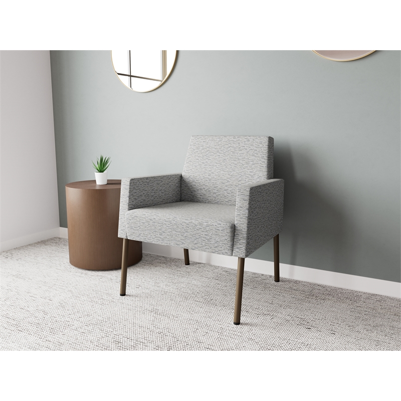Lesro Mystic Lounge Reception Guest Chair in Gray