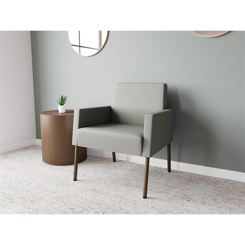 Lesro Mystic Lounge Reception Guest Chair in Gray