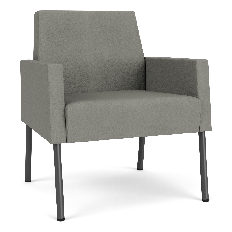 Lesro Mystic Lounge Reception Guest Chair in Gray