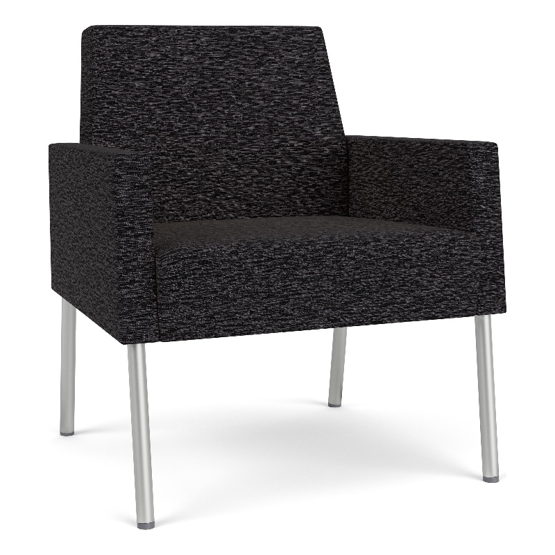 Lesro Mystic Lounge Reception Guest Chair in Black