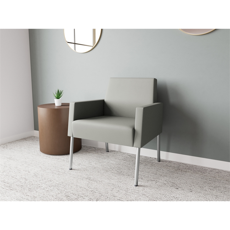 Lesro Mystic Lounge Reception Guest Chair in Gray