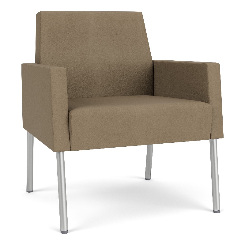 Lesro Mystic Lounge Reception Guest Chair in Brown