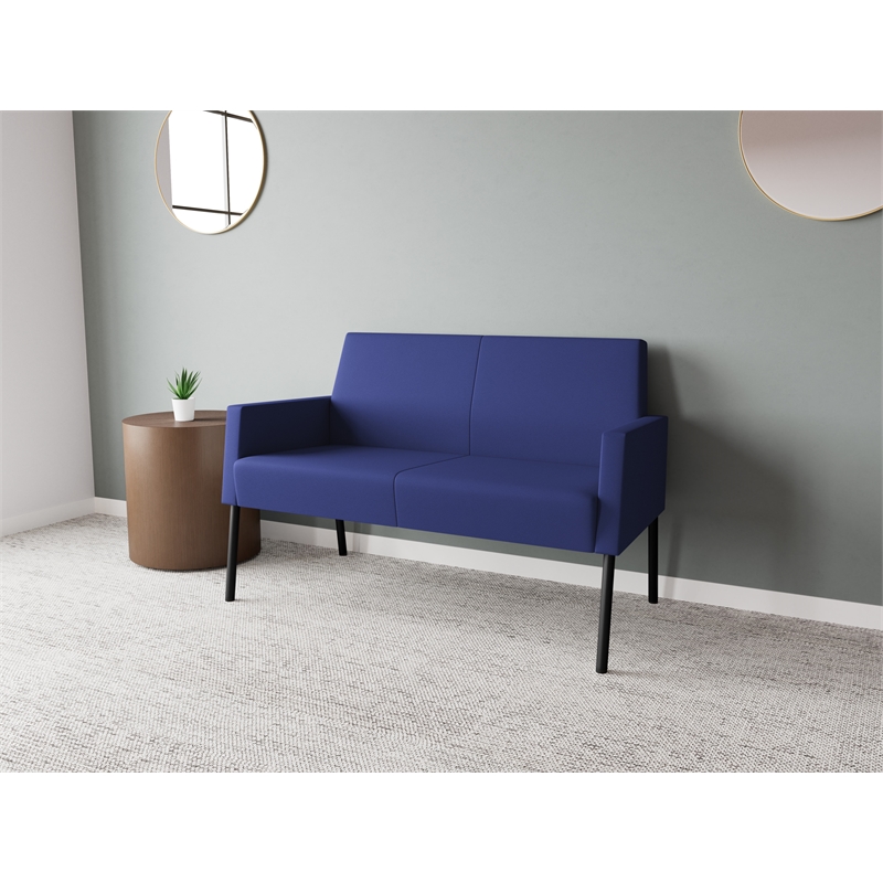 Lesro Mystic Lounge Reception Loveseat in Blue