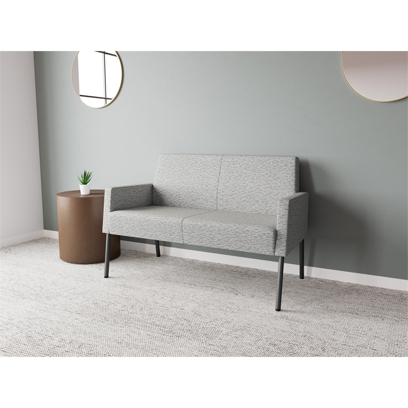 Lesro Mystic Lounge Reception Loveseat in Gray