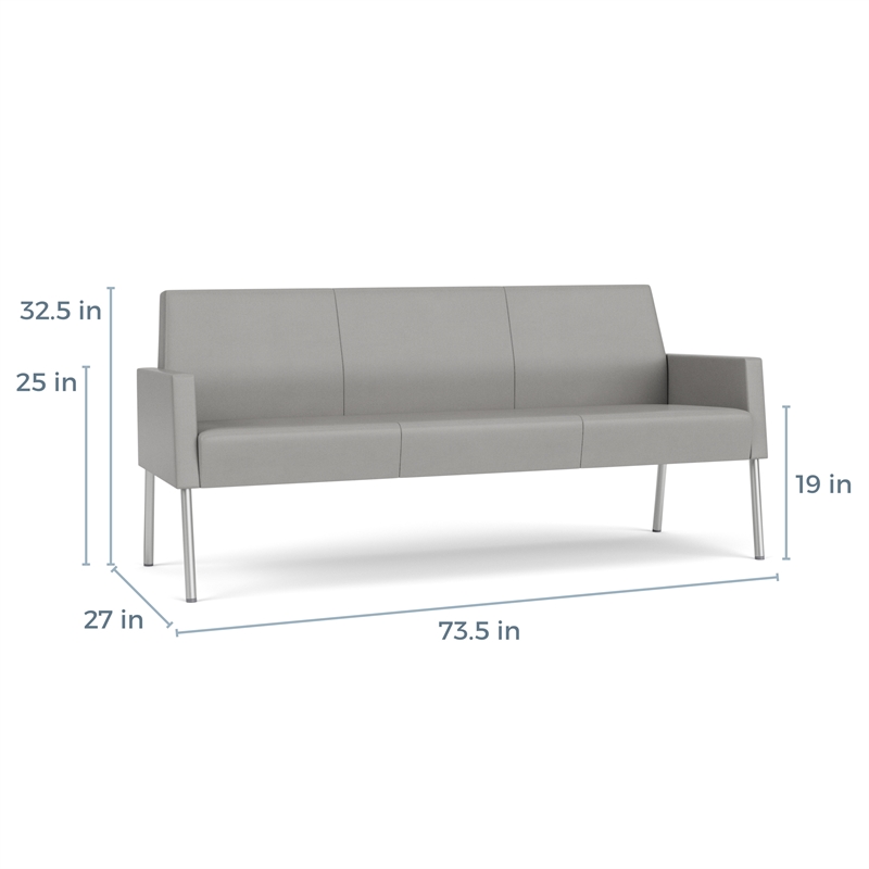 Lesro Mystic Lounge Reception Sofa in Gray