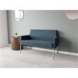 Lesro Mystic Lounge Reception Loveseat in Blue
