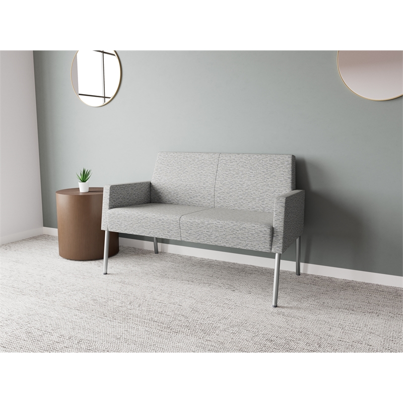Lesro Mystic Lounge Reception Loveseat in Gray