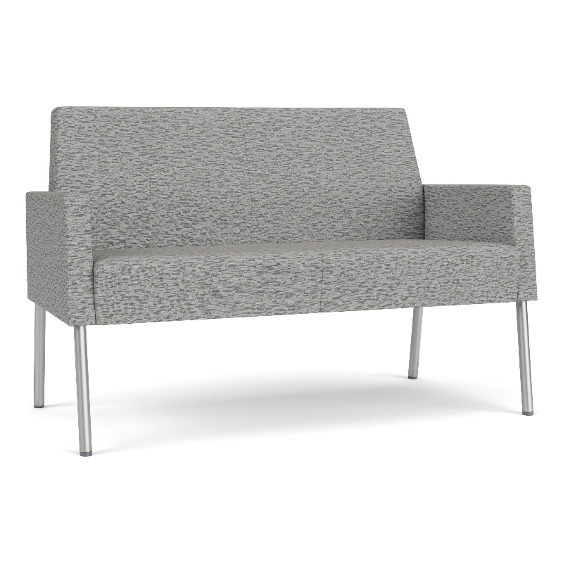 Lesro Mystic Lounge Reception Loveseat in Gray