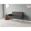 Lesro Mystic Lounge Reception Loveseat in Gray