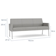 Lesro Mystic Lounge Reception Sofa in Gray