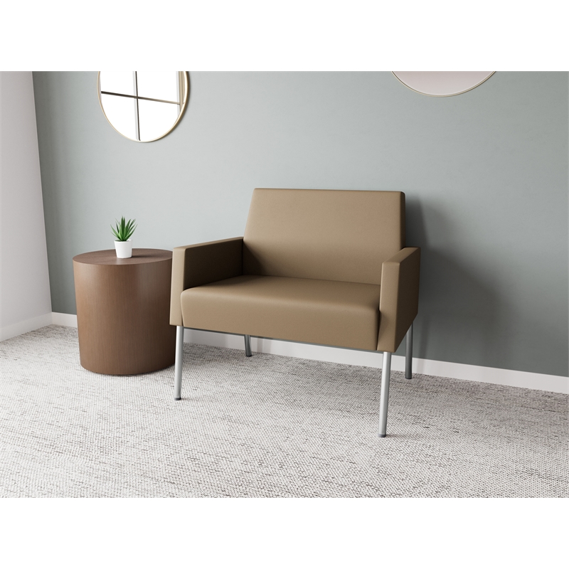 Lesro Mystic Lounge Reception Bariatric Chair in Brown