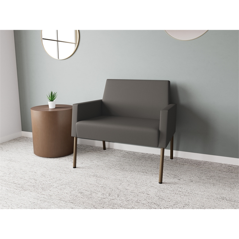Lesro Mystic Lounge Reception Bariatric Chair in Gray