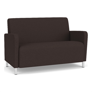 Lesro Ravenna Reception Loveseat in Brown