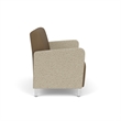 Lesro Ravenna Reception Loveseat in Brown