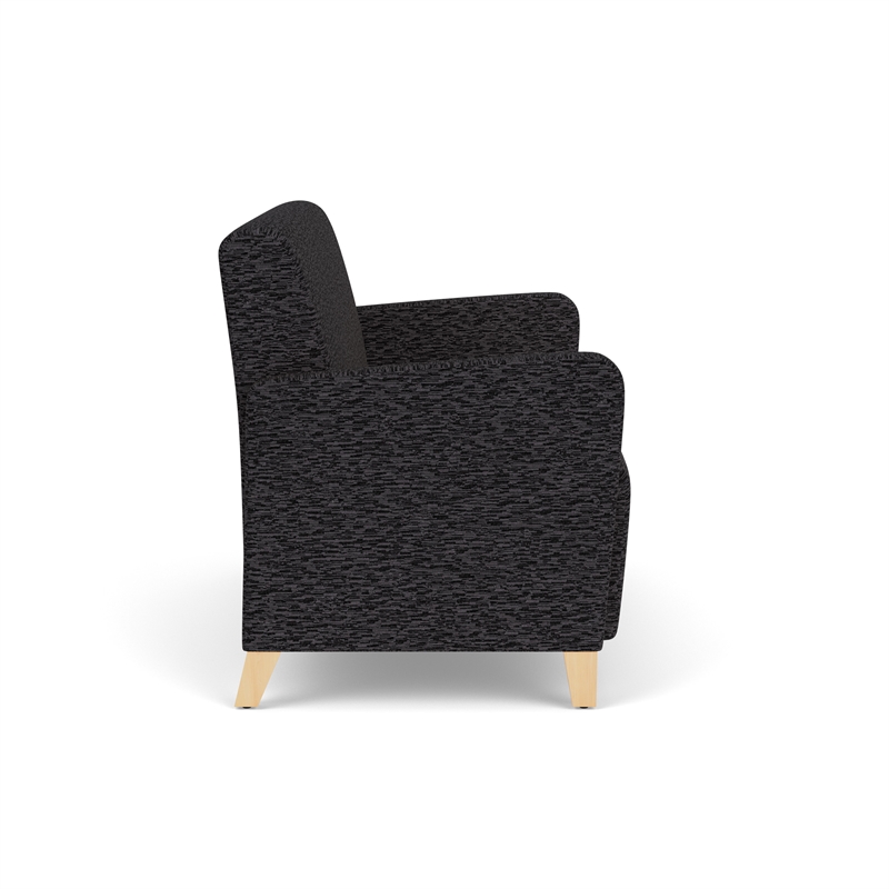 Lesro Ravenna Reception Loveseat in Black
