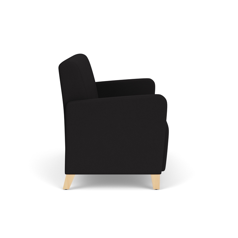 Lesro Ravenna Reception Loveseat in Black