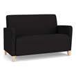 Lesro Ravenna Reception Loveseat in Black