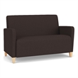 Lesro Ravenna Reception Loveseat in Brown